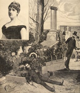 Sebevražda generála Boulangera, z „Le Petit Parisien“, 11. října 1891